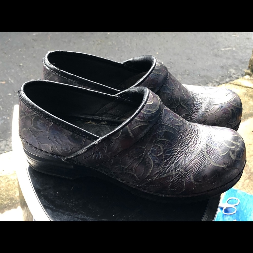 Dansko Women's Multi-Color Slip On Clogs Shoes Si… - image 4